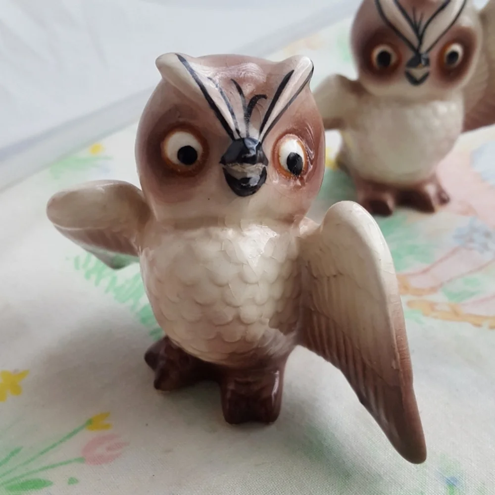 Vintage Owl Salt & Pepper Shakers Japan - Picture 4 of 8